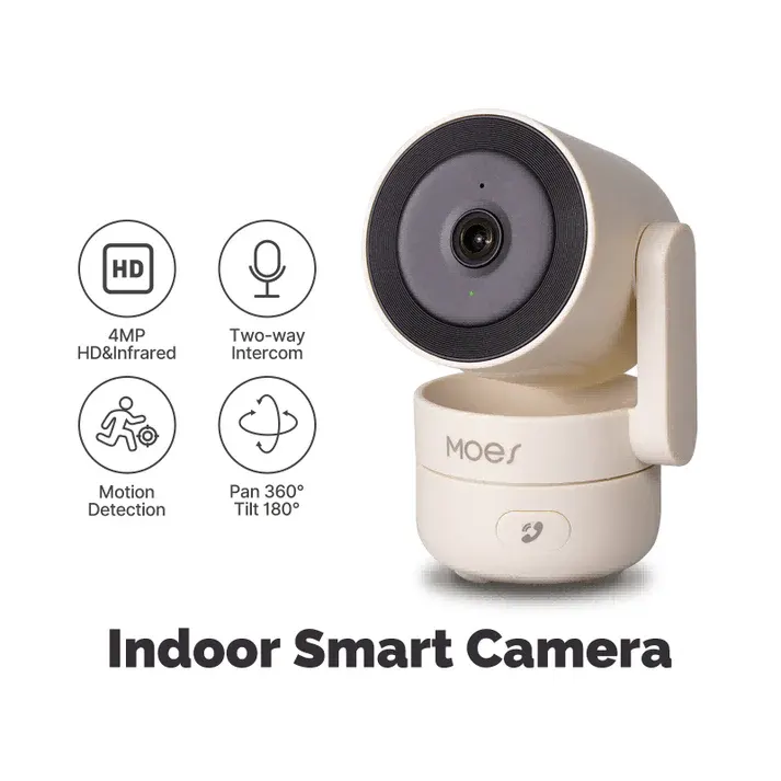 دوربین مداربسته هوشمند indoor وای‌فای 4MP MOES – چرخش ۳۶۰ درجه با دید در شب