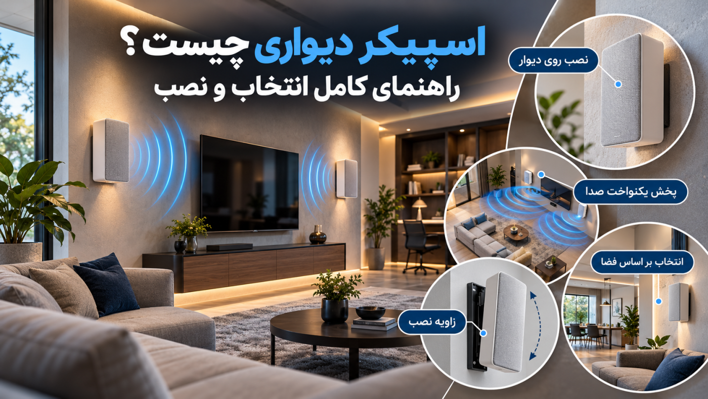 اسپیکر دیواری چیست؟ راهنمای کامل انتخاب و نصب